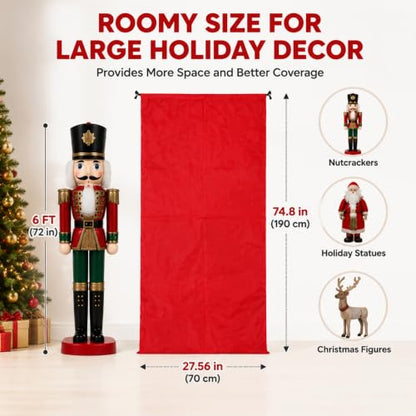Large Nutcracker Storage Bag 75 x 27 inches for 6ft Holiday Figures