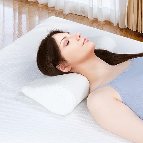 COOLBEBE Cervical Neck Pillows for Pain Relief, 2PCS Drop-Shaped Memory Foam Support Pillows for Bolster, Neck Roll Pillow for Sleeping and Spine Protecting(2pack)