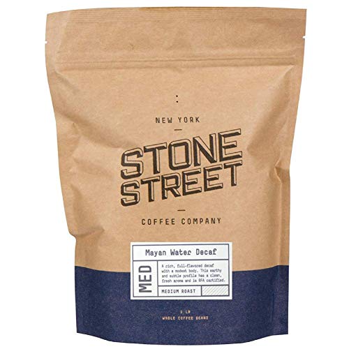 Stone Street Decaf Coffee Beans, Swiss Water Process Naturally Decaffeinated Coffee, Medium Roast, 1 LB, Whole Bean