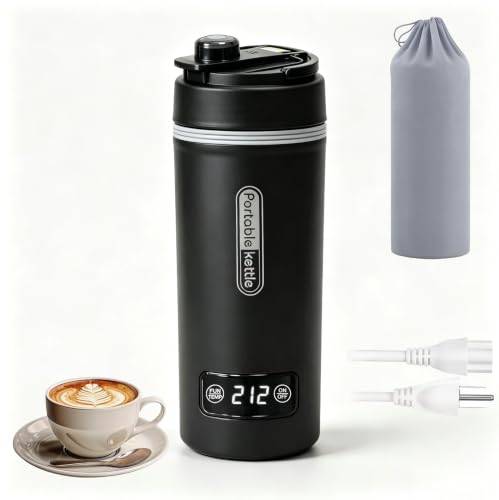 Portable Electric Kettle 304 Stainless Steel 350ml Fast Boil Travel Mug