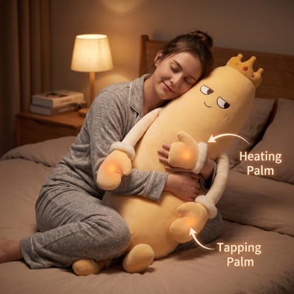 Large Mango Hugging Pillow with Patting and Heating Features - Customizable Comfort