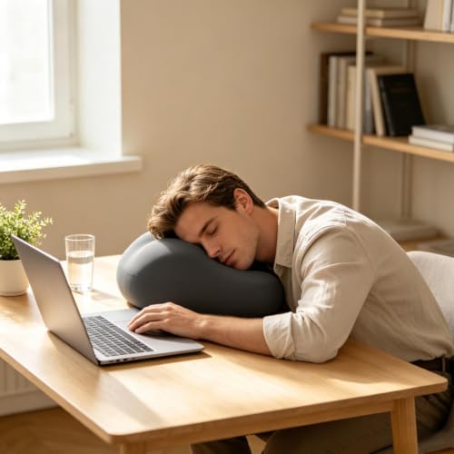 Dark Gray Butt Shape Body Pillow for Support & Comfort - Stomach Sleep Aid