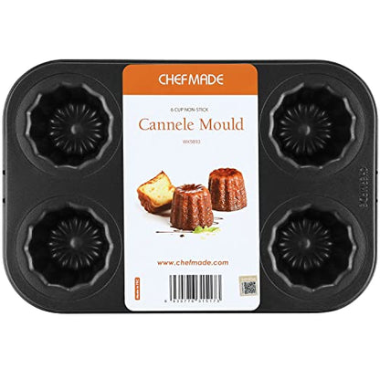 CHEFMADE Muffin Cake Pan, Nonstick 4-Inch 4Pcs Cupcake Pan Set Muffin Cake Pan, Nonstick 4-Inch 4Pcs Cupcake Pan Set