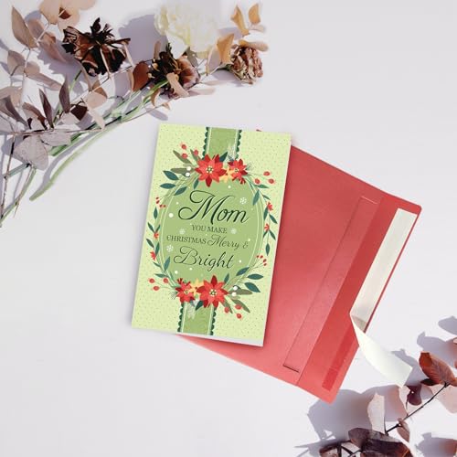 Mom Christmas Card - Sentimental Holiday Greeting Card from Daughter or Son