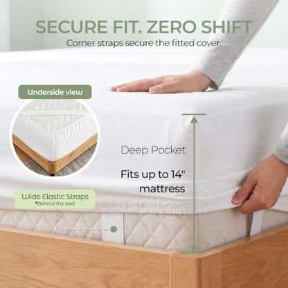 3-in-1 Twin to King Bed Gap Filler with Cotton Fitted Sheet
