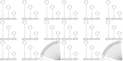 24 Pcs Table Number Holders with 3 Sizes - Photo & Card Display Clips - Wedding & Event Centerpieces (220/85/50 mm Pack of 2)