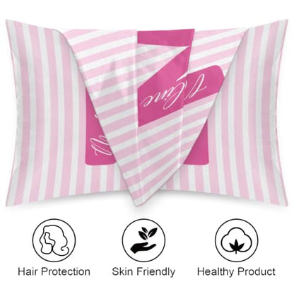 Personalized Satin Pillow Cover with Name - 20x30 Option 14 - Soft Bedroom Decor