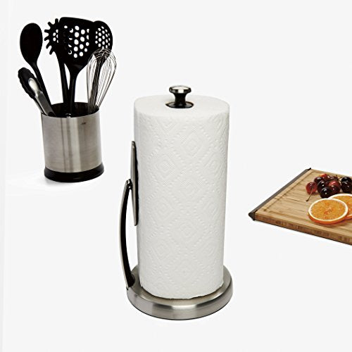 OXO Good Grips SimplyTear Paper Towel Holder - Stainless Steel (Silver & Black)