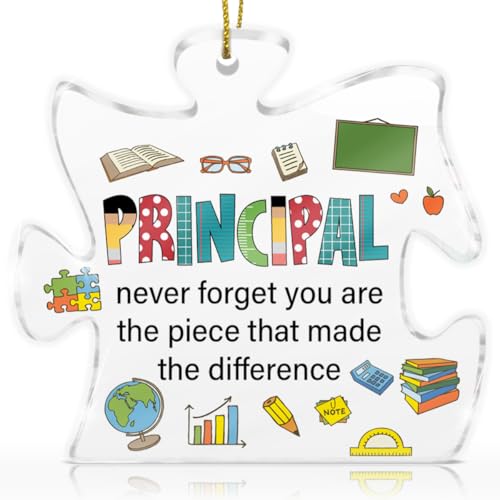 Principal Appreciation Gifts Christmas Puzzle Ornament - Acrylic Hanging Decor