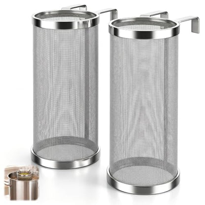 4 x 10 Inch Stainless Steel Hop Spider Filter for Home Brewing