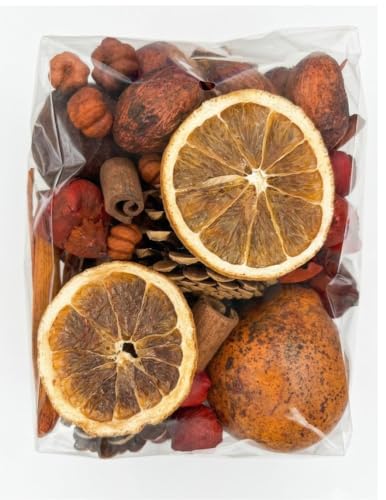 Fall Potpourri Bag with Dried Oranges, Pumpkins & Cinnamon Sticks - Rustic Home Decor