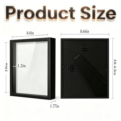 8x10 Shadow Box Frame with Acrylic Panel for Photos and Keepsakes