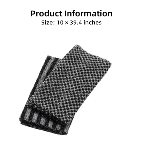 Exfoliating Shower Towel Set - 3 Pack, Dual-Sided Mesh for Body Scrubbing