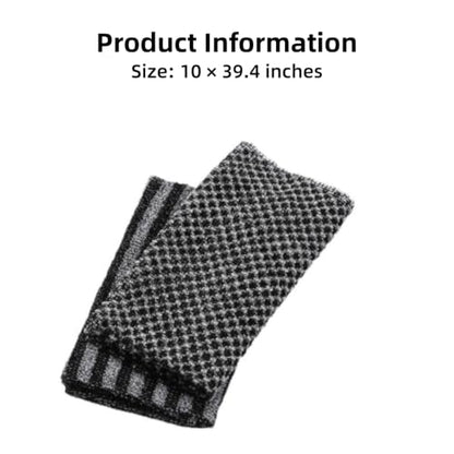 Exfoliating Shower Towel Set - 3 Pack, Dual-Sided Mesh for Body Scrubbing