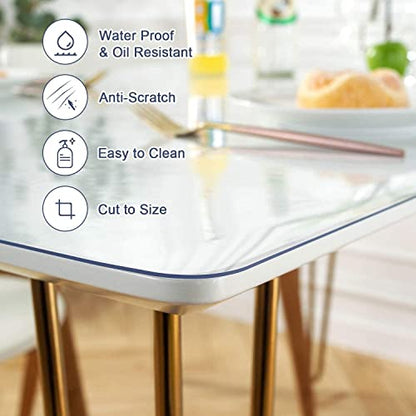 Clear Floor Protector Mat 0.8x1m 2.5x3ft Non-Slip Waterproof Carpet Cover
