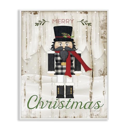 Festive Nutcracker Holiday Wall Art - 16x20 Inch Framed Giclée Print