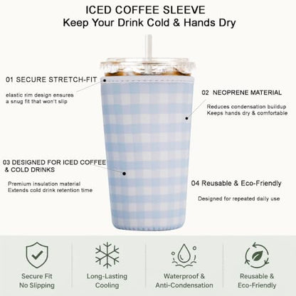 Reusable Insulated Coffee Cup Sleeves 3-Pack - Cottage Charm Variation
