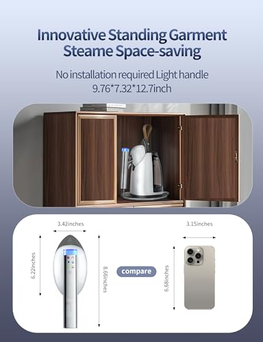 Garment Steamer with 2-in-1 Vertical & Handheld Design, Auto Shut-Off