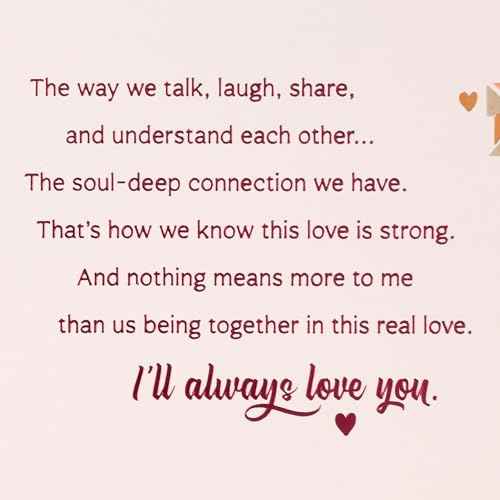 Hallmark Mahogany Valentine's Day Card (I'll Always Love You) for Anniversary, Romantic Birthday, Everyday Love, Sweetest Day