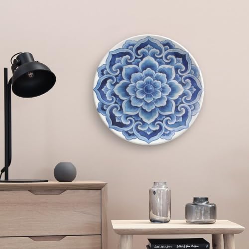 Vintage Blue-White Bone China Display Plate 10 Inch - Style 2