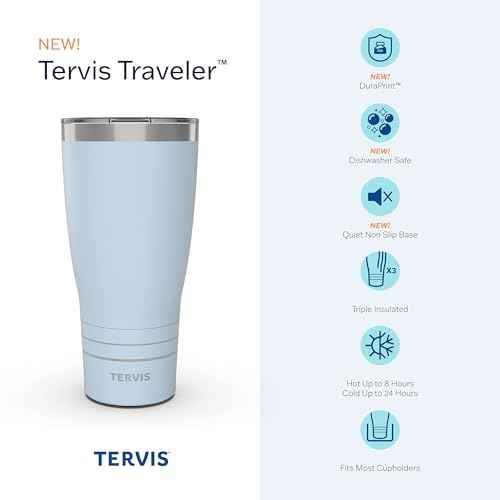 Tervis Traveler Yao Cheng Daydreaming Triple Walled Insulated Tumbler Travel Cup Keeps Drinks Cold & Hot, 30oz, Stainless Steel