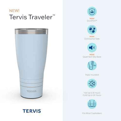 Tervis Traveler Yao Cheng Daydreaming Triple Walled Insulated Tumbler Travel Cup Keeps Drinks Cold & Hot, 30oz, Stainless Steel
