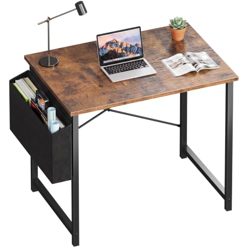 Small Computer Desk 31 Inch Gaming Desk for Home Office - Rusic Brown
