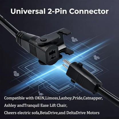 29V 2A Dual Motor Recliner Power Supply with Y Splitter and Extension Cable