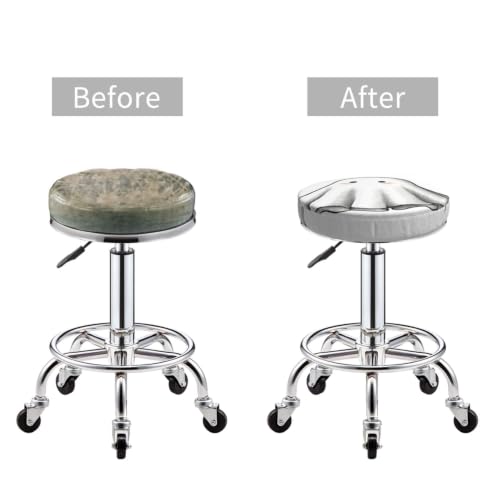 White Ghost Minimalist Bar Stool Cover - Stretchable, No-Slip Fit, 12-14 Inch Sizes