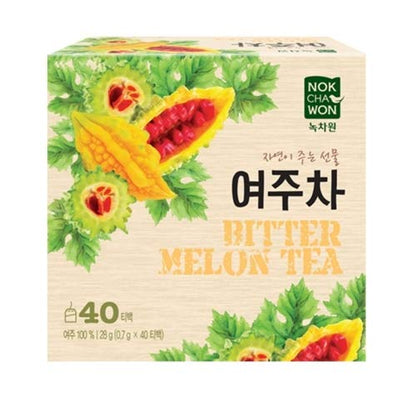 Nokchawon Bitter Melon Tea 40 TEA BAGS (100% Bitter Melon/No additives/Natural Pulp Teabag)