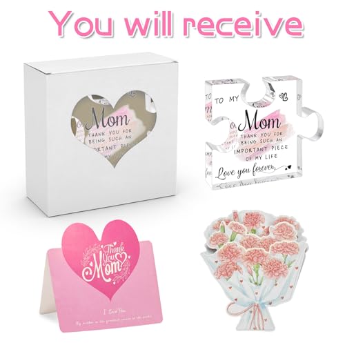 Acrylic Puzzle Plaque Gift for Mom - Heartfelt Mother's Day Keepsake