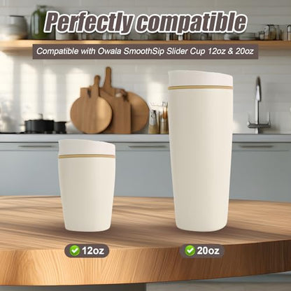 Silicone Replacement Stopper for Owala SmoothSip 12oz 20oz 24oz Coffee Tumbler - 2 Pack