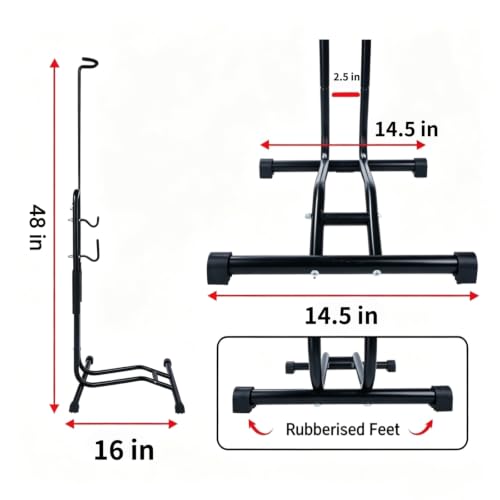 Adjustable Indoor Bicycle Stand for 24-29 Inch Bikes, Space-Saving Bike Rack with Maintenance Function