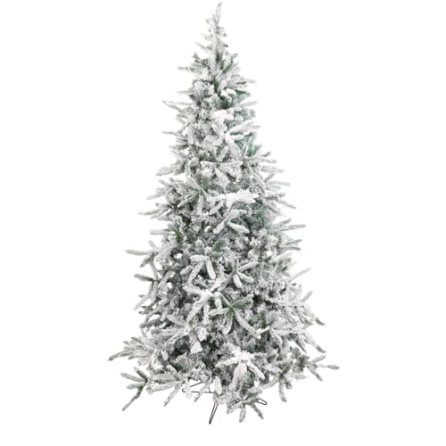 6.5 Ft Mountain Pine Flocked Christmas Tree with Stand - Unlit