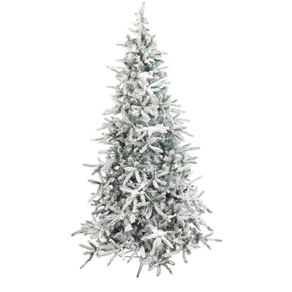 6.5 Ft Mountain Pine Flocked Christmas Tree with Stand - Unlit