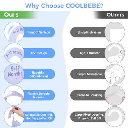 Baby Closet Dividers 8 Pack - Double-Sided Nursery Clothes Organizer Blue Starry Sky