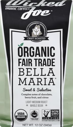 Wicked Joe Coffee Bella Maria Whole Bean, 12 oz