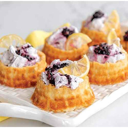 Nordic Ware 54349AMZ Shortcake Baskets Cast Aluminum Cakelet, Six 1/2 Cup, Toffee