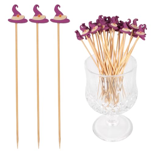 Halloween Purple Hat Cocktail Picks 200pcs - Party Food Decor