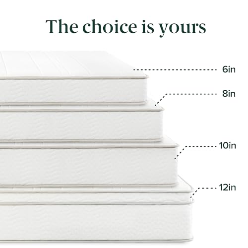 Zinus 6 Inch Foam and Spring Hybrid Mattress [New Version], Twin, Medium Firmness, Durable Support, Certified Safe Foams & Fabric, Mattress in A Box, White