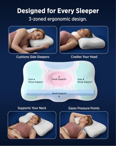 Bedsure Cervical Neck Pillow for Pain Relief and Support