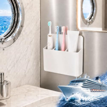Magnetic Toothbrush Holder for Cruise Travel Wall Mount Organizer Compact Bathroom