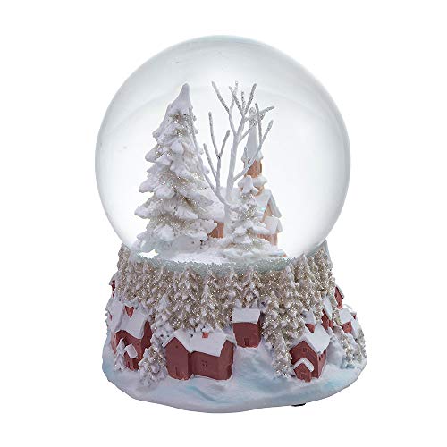Musical Church Waterglobe - 100MM Holiday Snow Village Decor