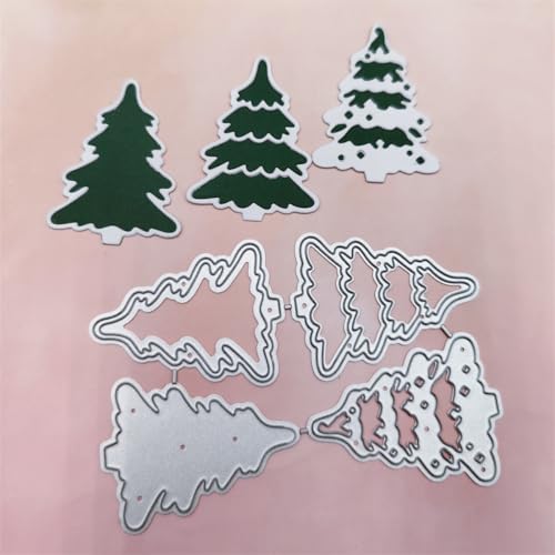Christmas Tree Scrapbooking Die-Cuts Set - 10.9x7cm for Card Making & Paper Crafts