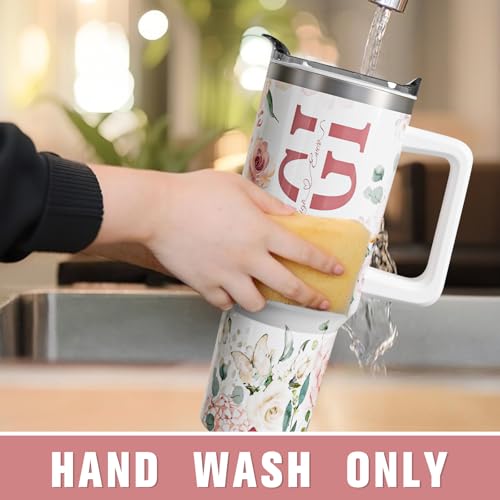 Gigi 40oz Insulated Travel Tumbler with Handle & Straw - Grandma Gift