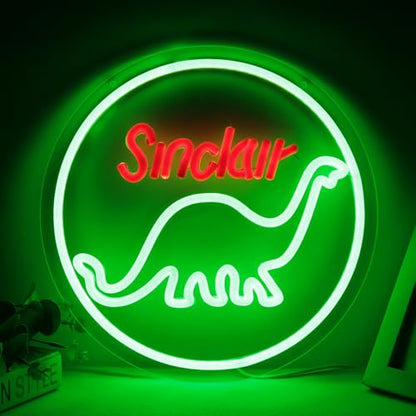 Green Dinosaur Neon Sign for Wall Decor, Bedroom, Man Cave & Gift