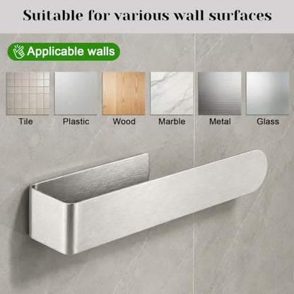 9 Inch Stainless Steel Self Adhesive Towel Holder for Bathroom Kitchen