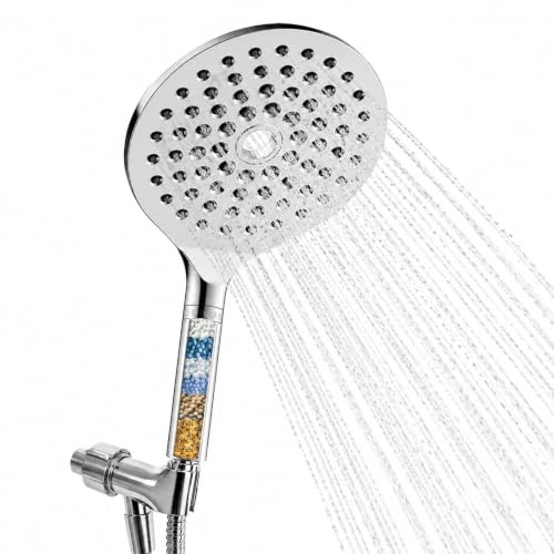 Filtered Handheld Shower Head with Detachable Chrome Spray for Healthier Shower