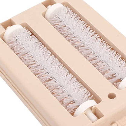 Double Roller Handheld Carpet Sweeper for Bed Couch & Desktop Cleaning