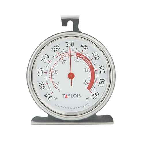 Taylor Precision Products Large Dial Thermometer, Silver